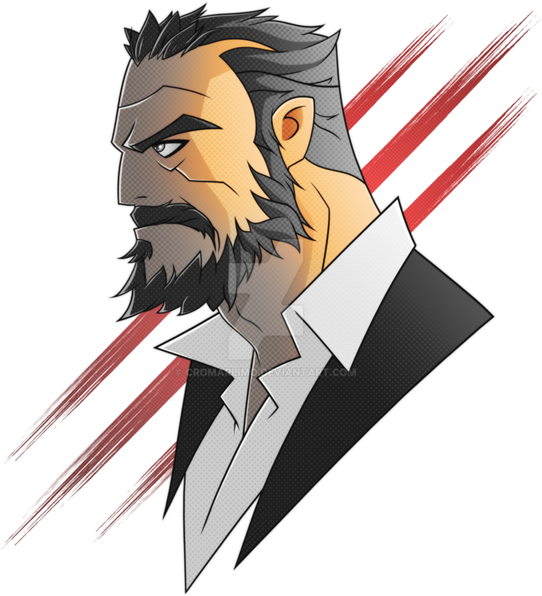 Beard Clipart Wolverine - Illustration (885x902), Png Download