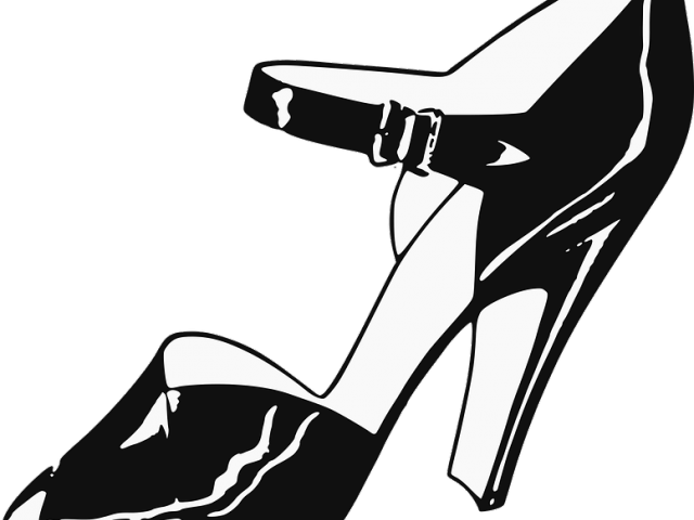 Women Shoes Clipart Female Shoe - Ladies Chappals Line Art (640x480), Png Download