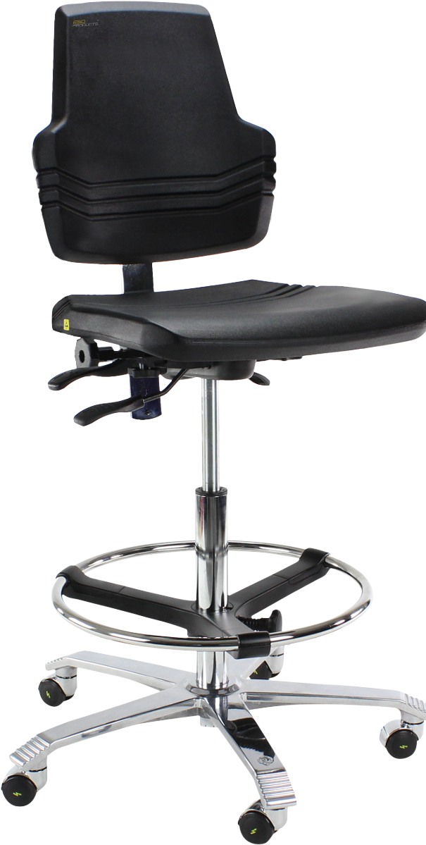 Score At Work 4402 Esd Standard Chair With Adjustable - Esd Chair With Armrest (629x1198), Png Download