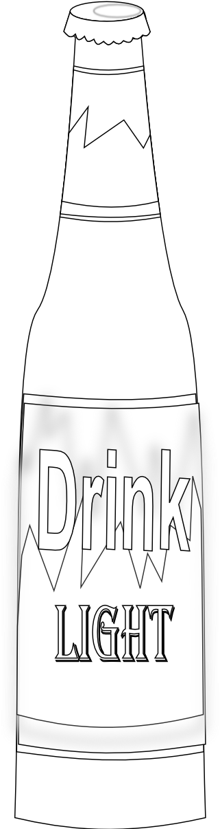 Beer Bottle Black White Line Art 999px 109 - G & H Lotion Amway (999x1413), Png Download