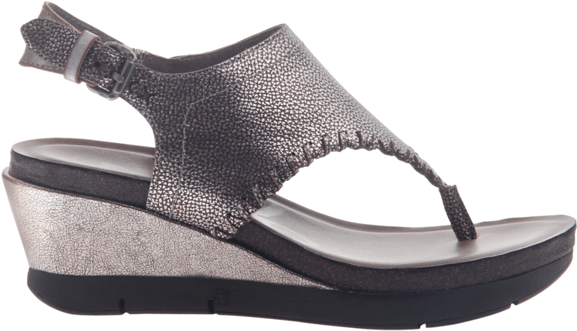 Womens Thong Wedge Sandal Meditate In Silver - Sandal (900x900), Png Download