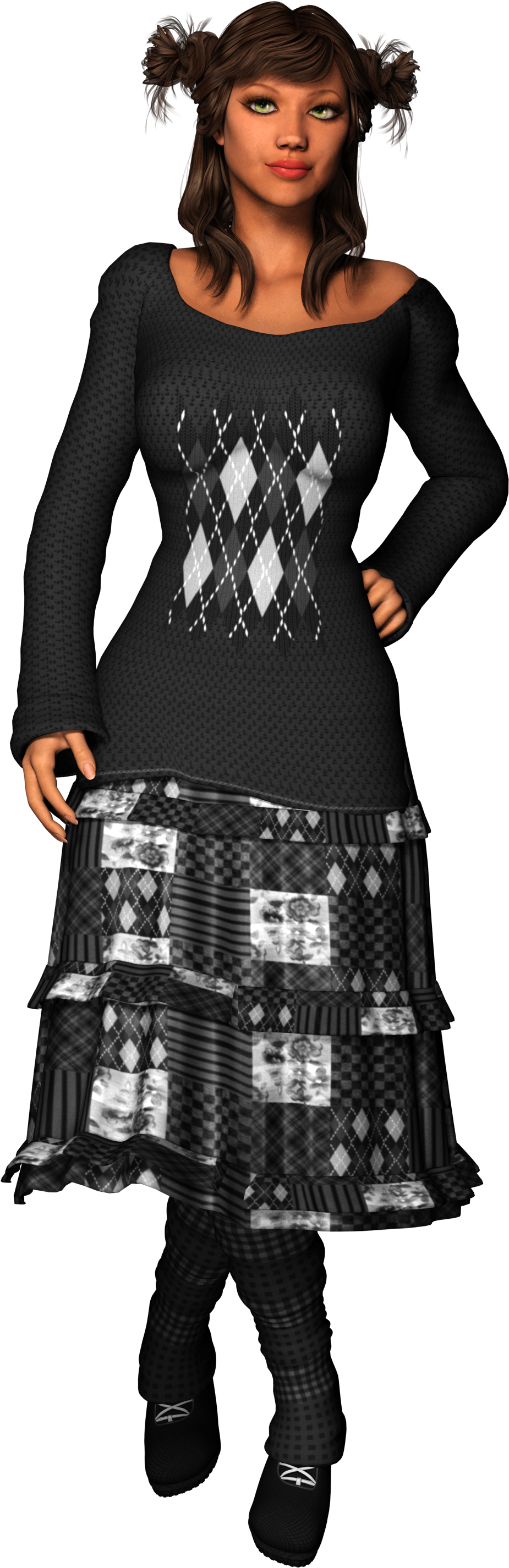 Sweater Girl Cold Woman Hair 981668 - Cosplay (2318x3000), Png Download