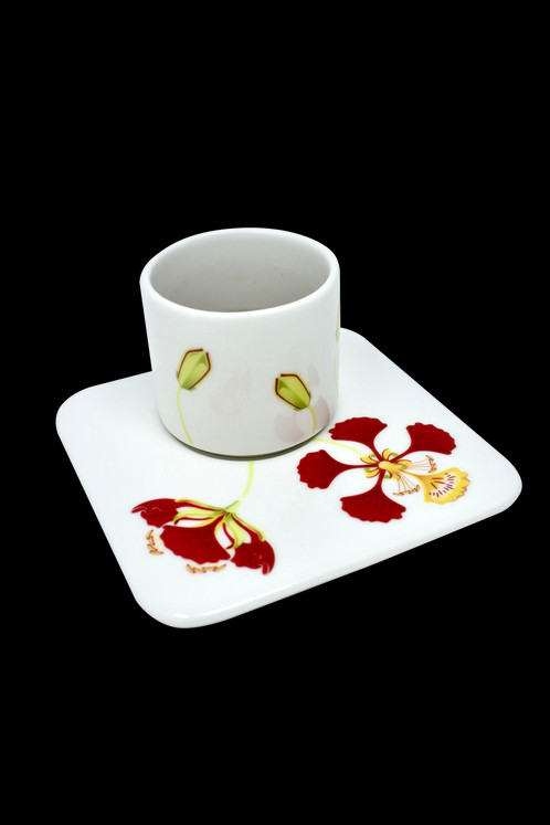 He Gulmohar Is A Beautiful Commonplace Tree Seen In - Ceramic (498x747), Png Download