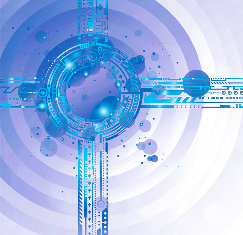 Light Effect Cross Science Free Download Png Hd Clipart - Technology Effect Png (1024x988), Png Download