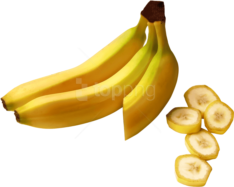 Free Png Banana Png Images Transparent - Banana Slices Png Clipart (850x667), Png Download