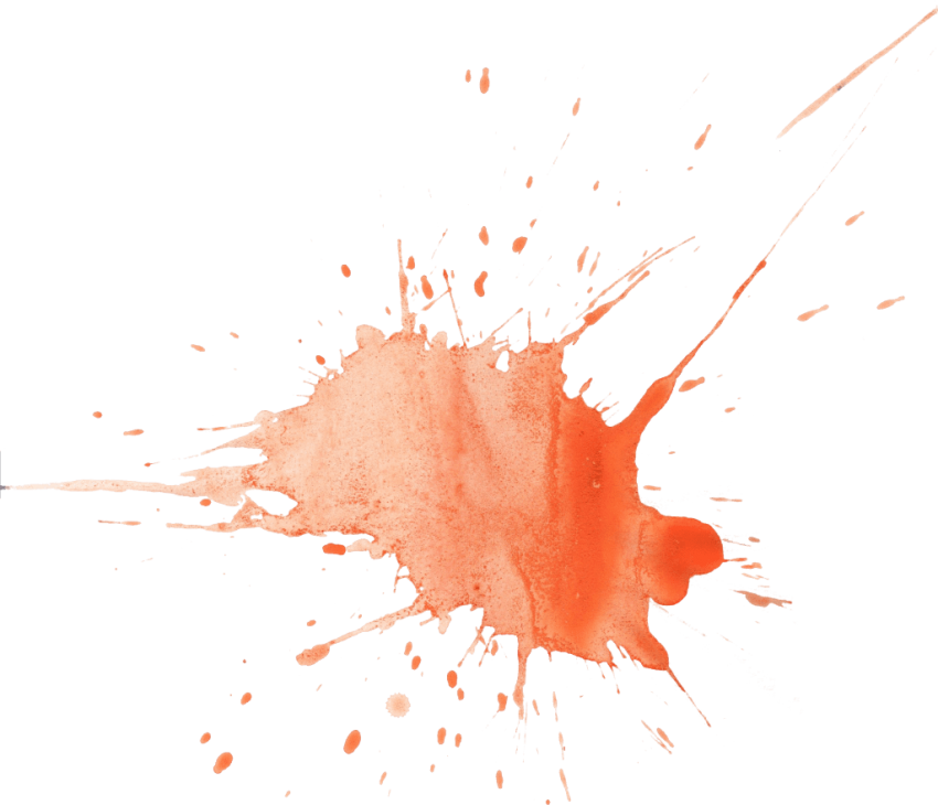 Free Png Watercolor Splashes Png Png Image With Transparent - Splatter Watercolour Orange (850x730), Png Download