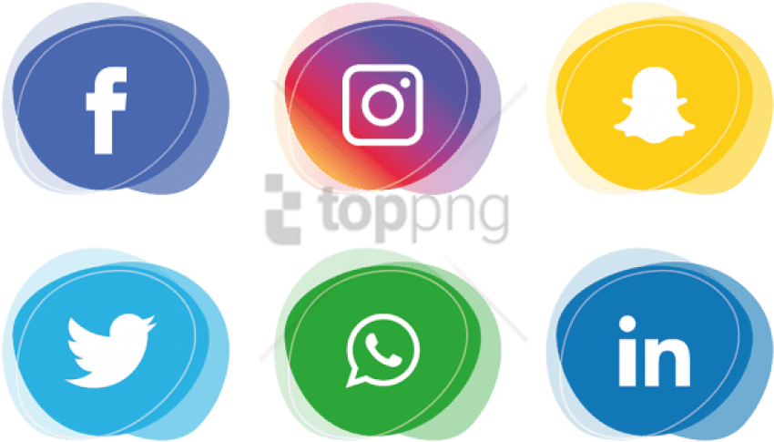 Free Png Facebook Instagram Png Image With Transparent - Transparent Background Social Media Icons Png (850x485), Png Download