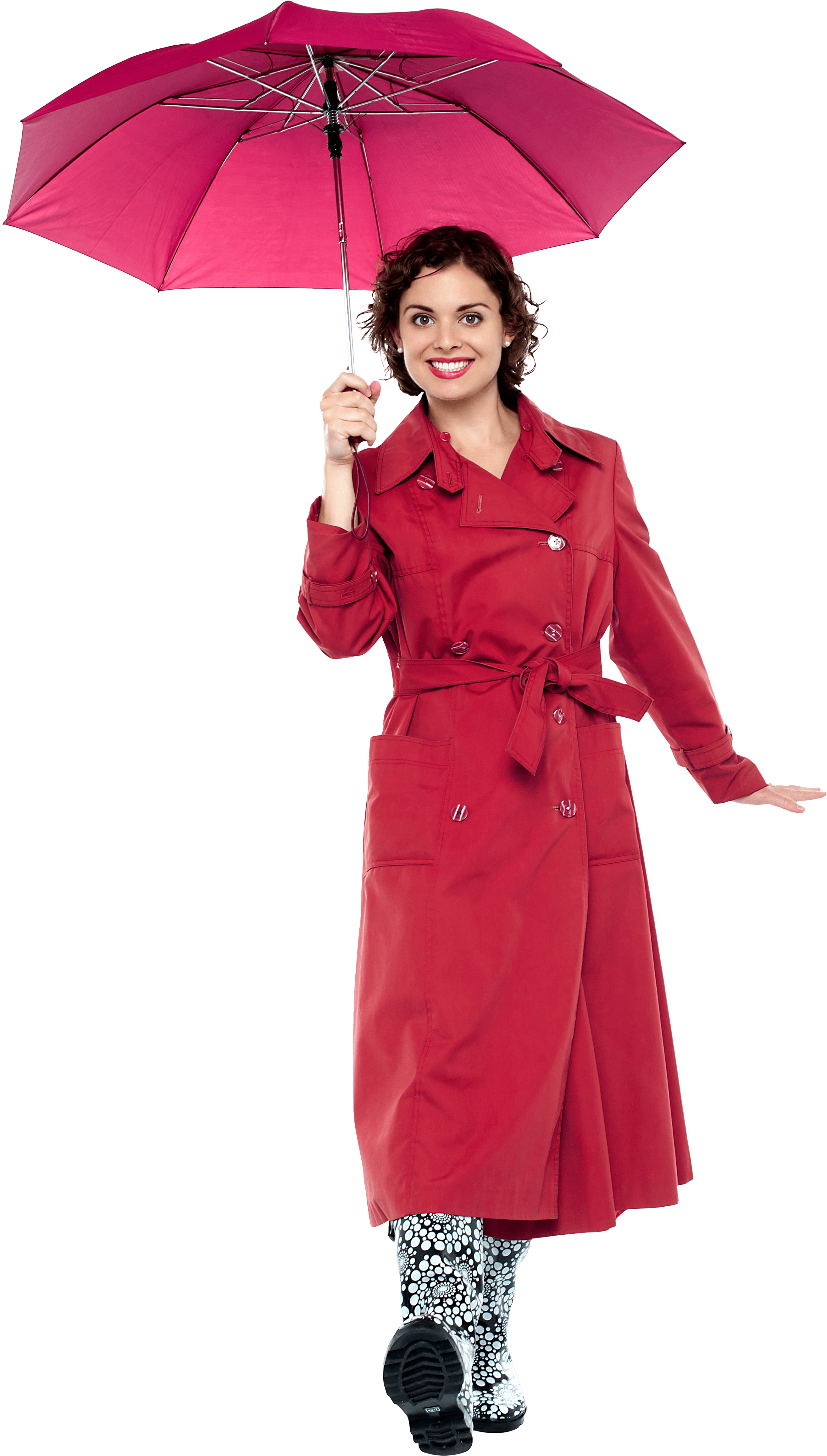 Girls Fashion - Girl With Umbrella Png (3200x4809), Png Download