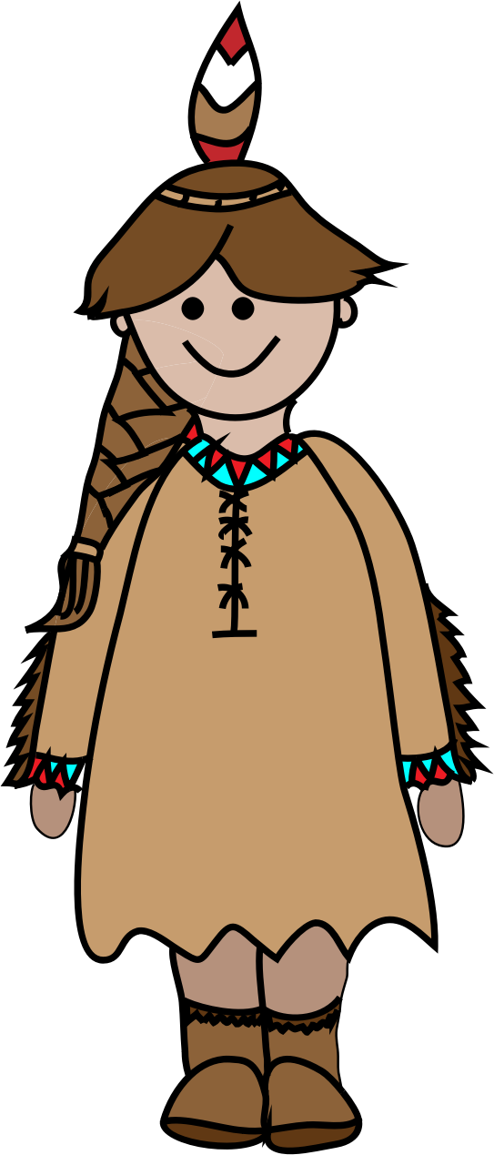 Chief Drawing Indian Baby - Clip Art (543x1269), Png Download