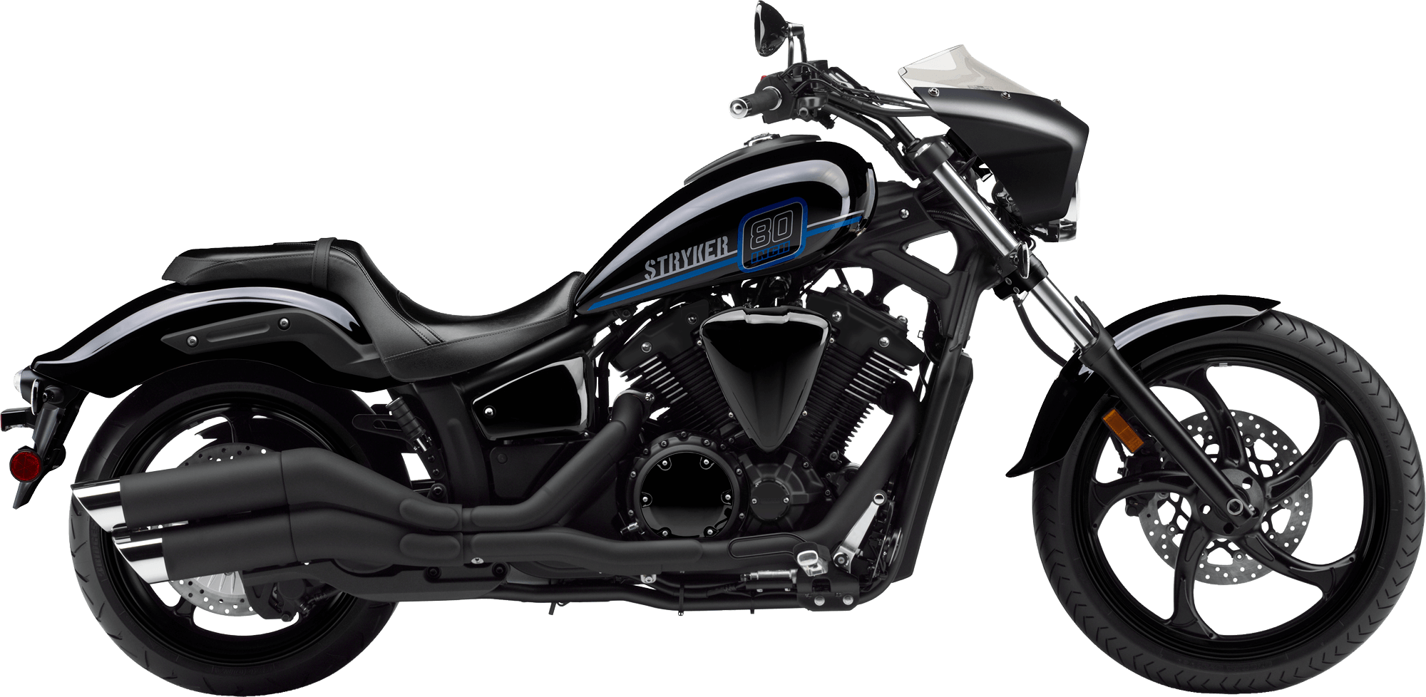 2017 - 2017 Yamaha Stryker Raven (2000x978), Png Download