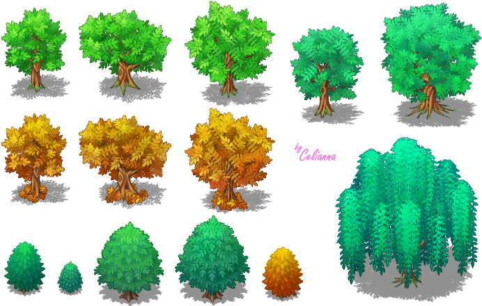 Trees 4 - - Grass (733x445), Png Download