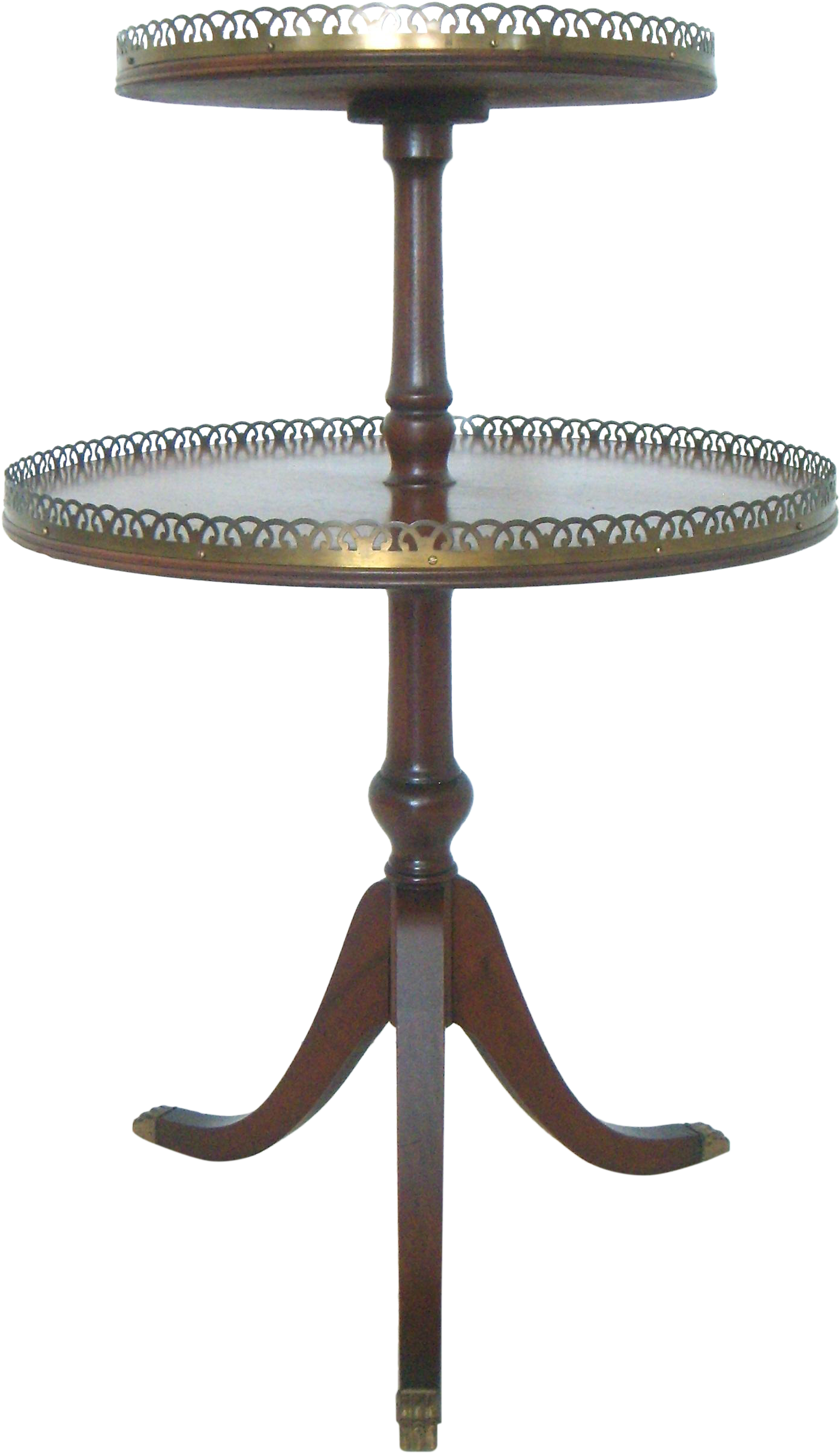 #ferguson #sidetable #mahogany #brass #circular #tiered - Bar Stool (1899x2777), Png Download