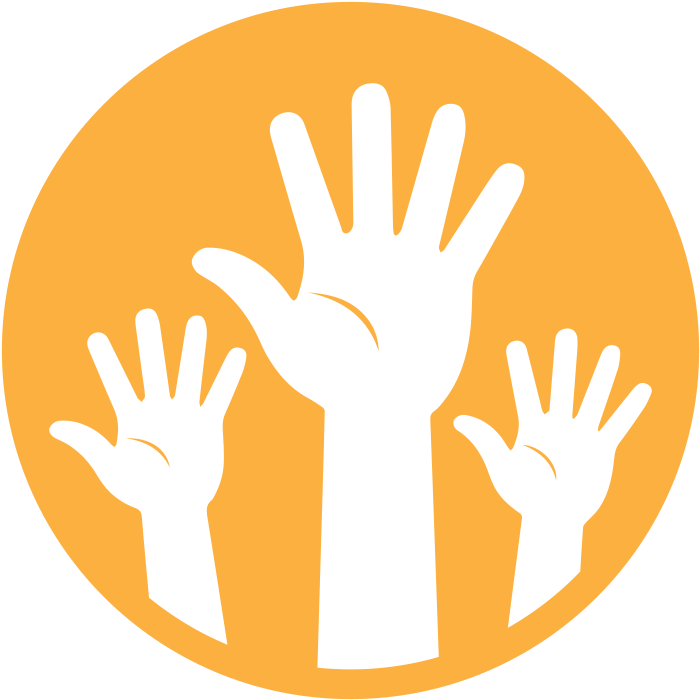 Hands Volunteers Icon - Lend A Hand Logo (709x709), Png Download