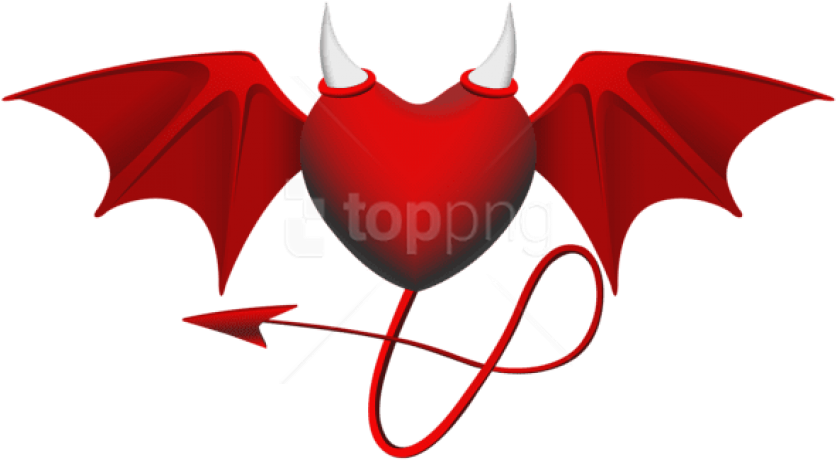 Free Png Devil Heart Png - Devil Heart Png (850x475), Png Download