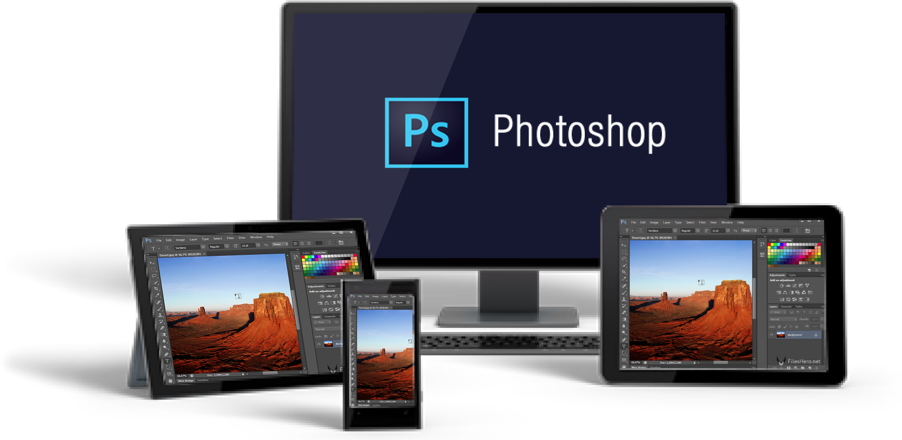 Group Photoshop Training Delivered By An Adobe Certified - Windows 7 Wallpaper Desert (1791x867), Png Download