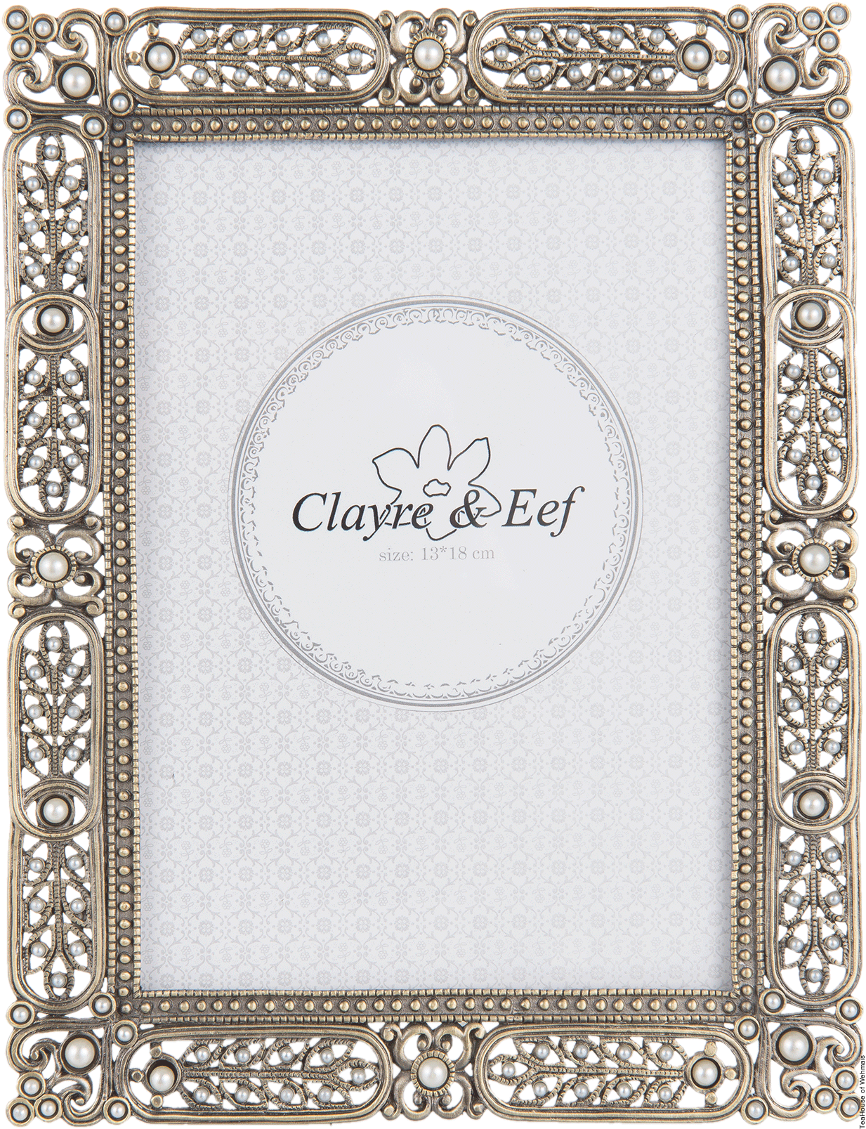 Clayre&eef Photo Frame Pearls - Picture Frame (1233x1607), Png Download