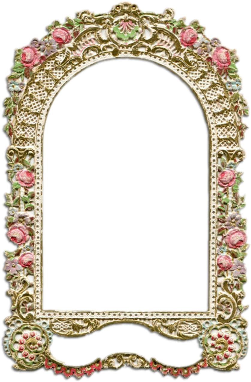 Ornate Vintage Frame - Happy Valentine's Day Vintage Free (845x1280), Png Download