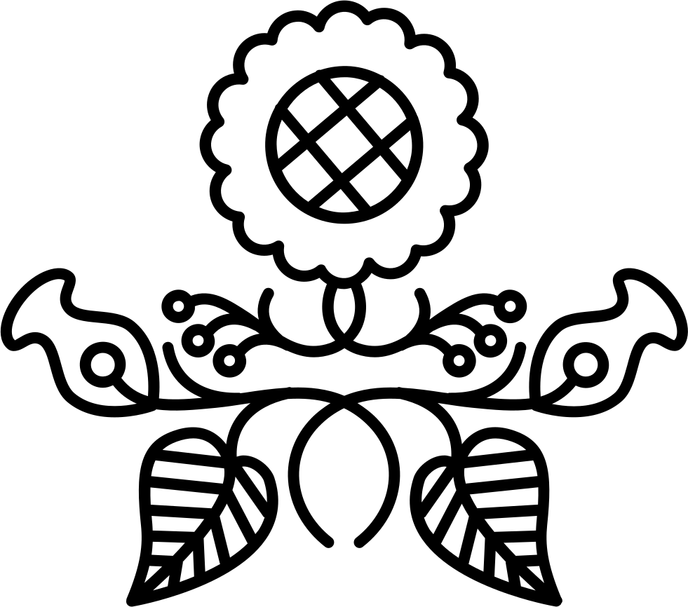 Flower Design With Leaves And Vines Variant Comments - Drawing Symmetrical Design (981x866), Png Download