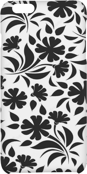 Flower Background Vector Black And White Artsadd D - Mobile Phone Case (800x800), Png Download