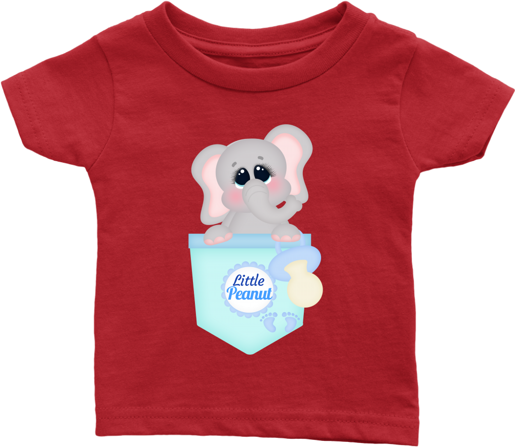 Little Peanut Baby T-shirt - Playeras Con Diseño De Elefante (1024x1024), Png Download