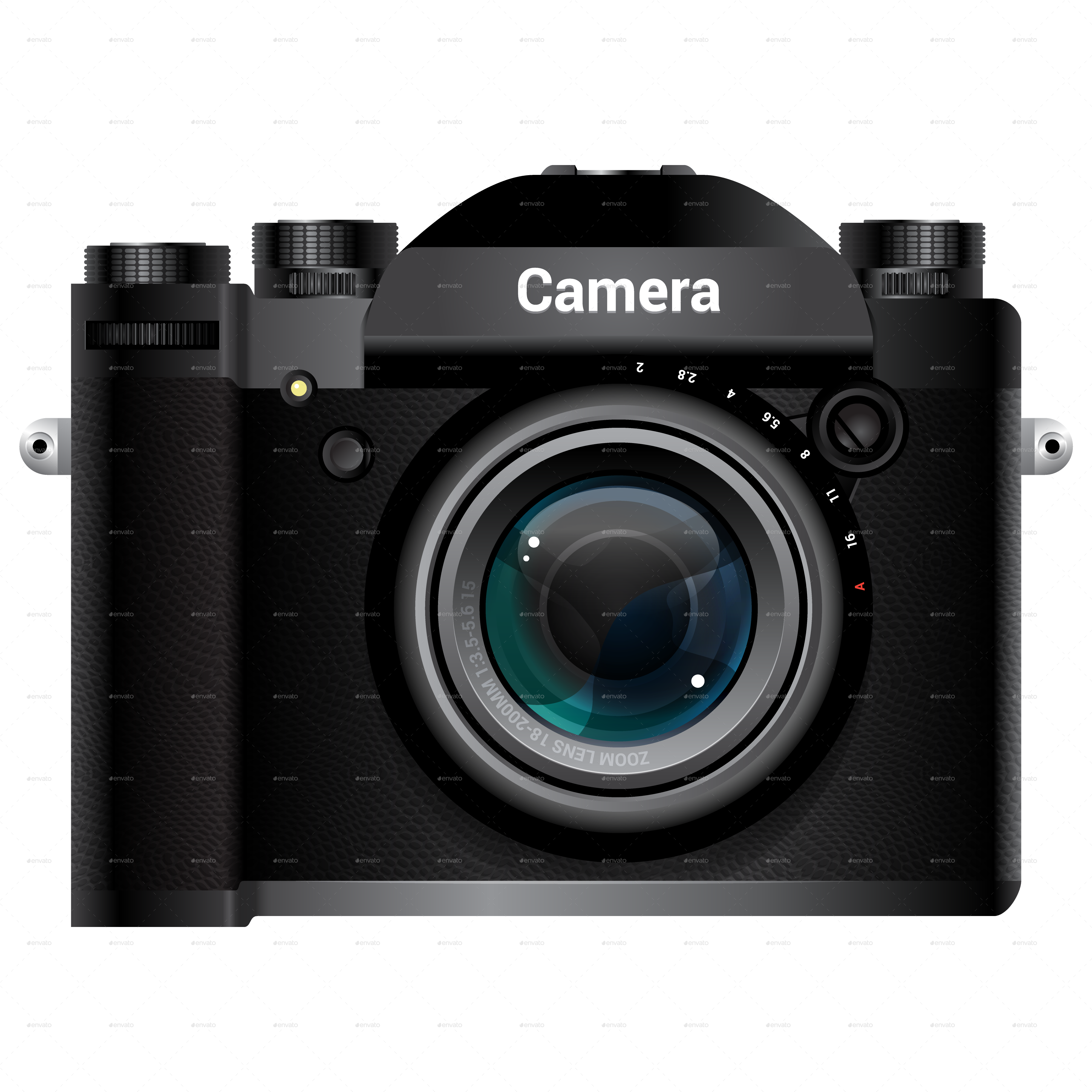Camera Vector 2 Colors By Videph Graphicriver - Mirrorless Interchangeable-lens Camera (4000x4000), Png Download