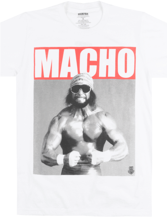 Wwe Macho Man T-shirt Randy Savage Wrestling Tee Licensed - Professional Boxing (540x720), Png Download