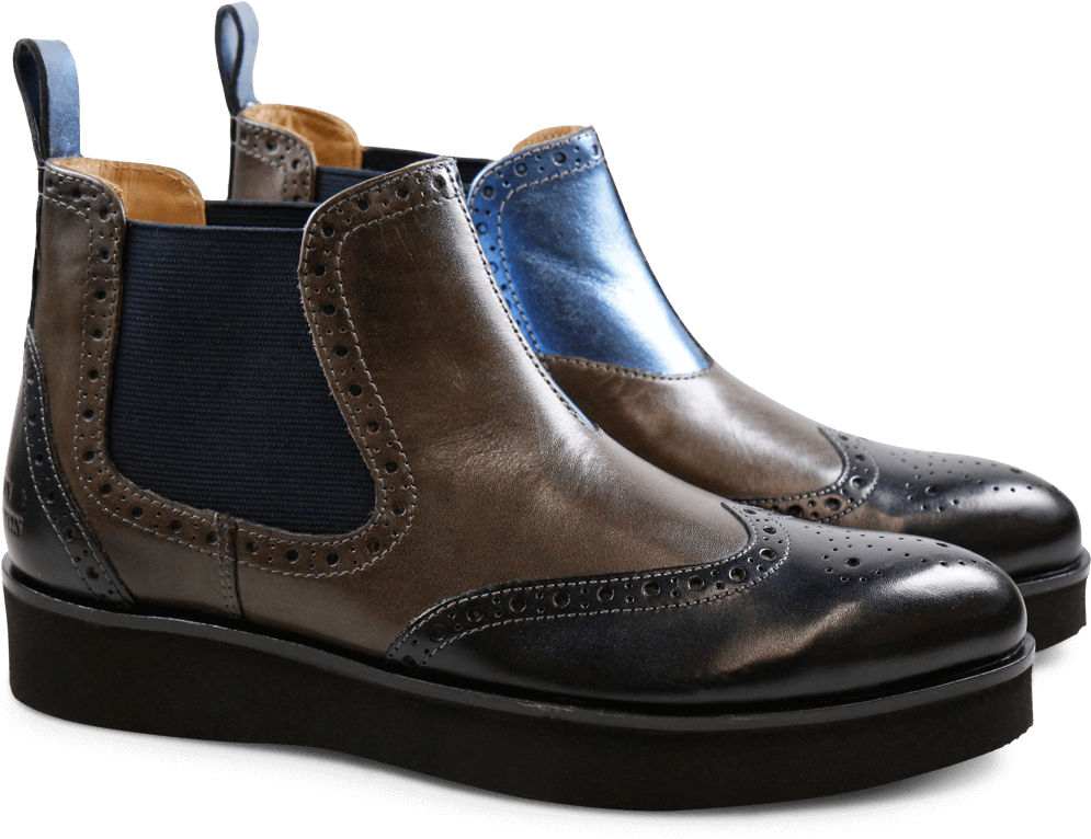 Ankle Boots Lucy 15 T Crust Navy Dark Grey Laminato - Slip-on Shoe (1024x1024), Png Download