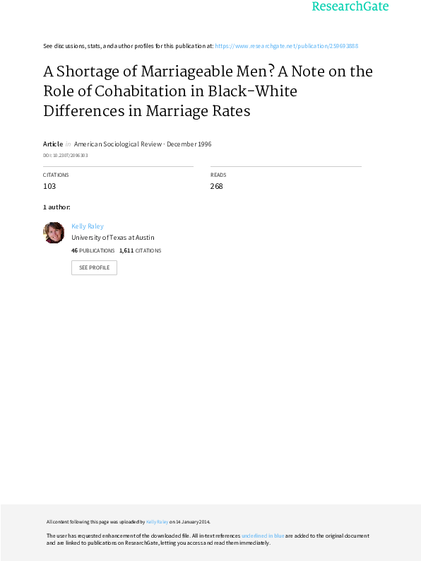 A Shortage Of Marriageable Men A Note On The Role Of - Environment And Services (595x842), Png Download
