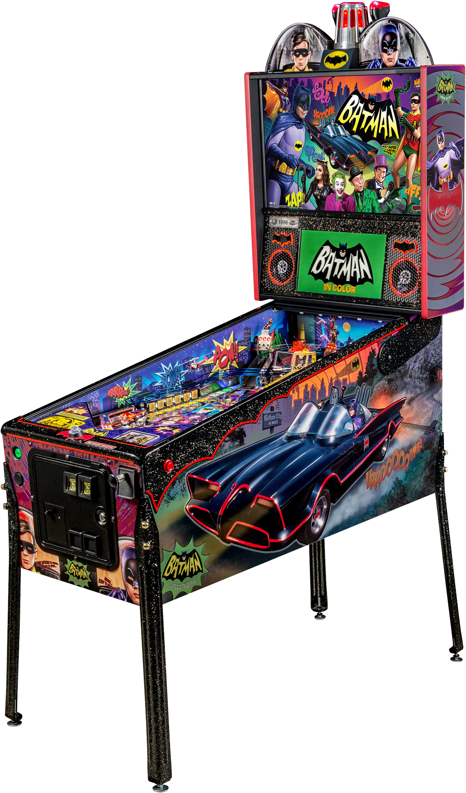 Super Le - Batman 66 Pinball Machine (1712x2700), Png Download