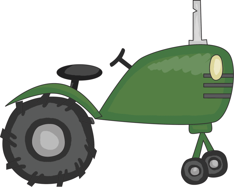 Tractor Png Photo - Tractor Farmer Cartoon Png (800x641), Png Download