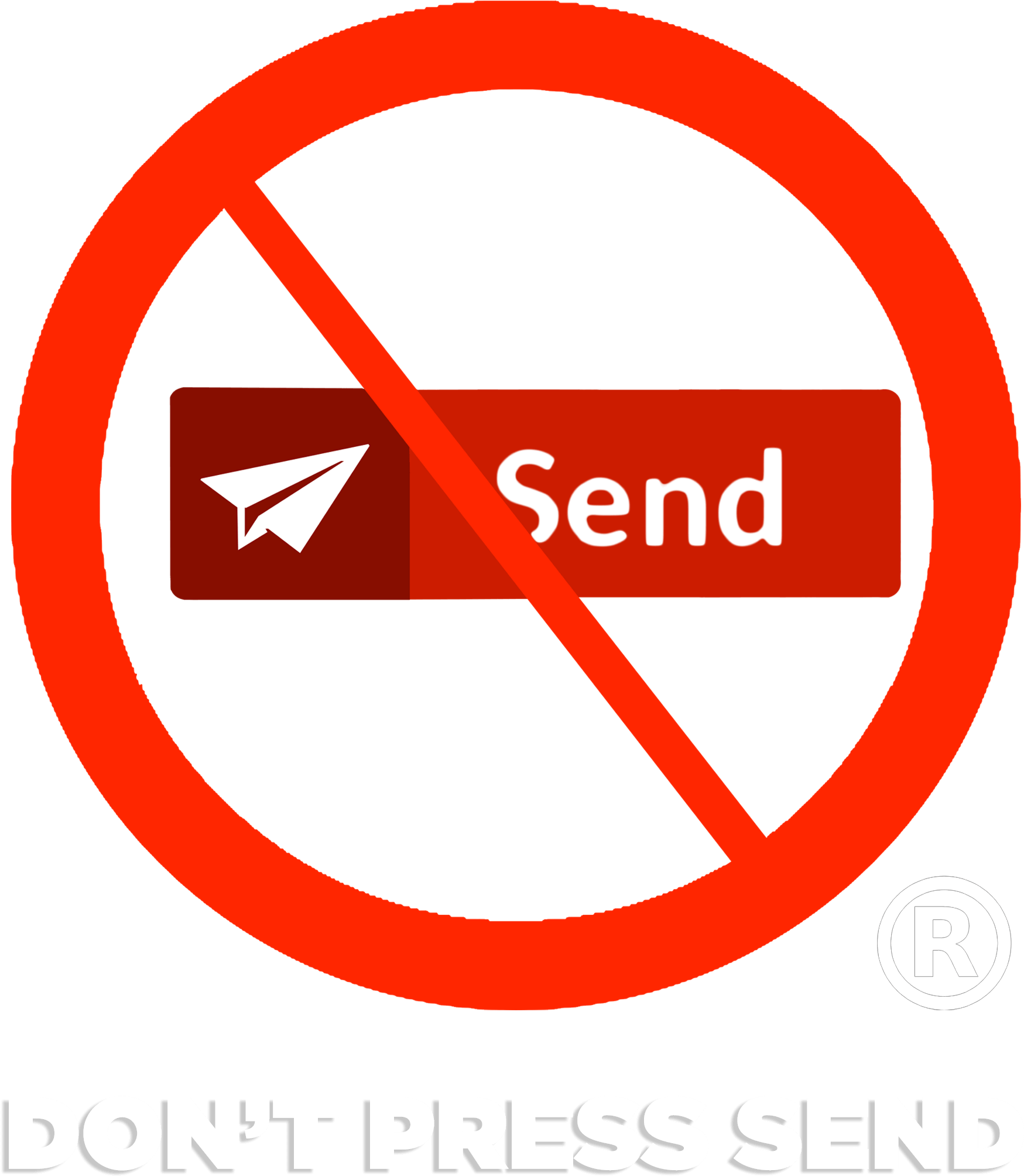 Don't Press Send Logo - No Blowing Of Horn Sign (2048x2048), Png Download