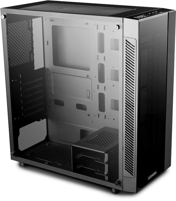 Optimized Airflow Is Guaranteed With Large Air Intakes - Deepcool Matrexx 55 Atx (768x849), Png Download
