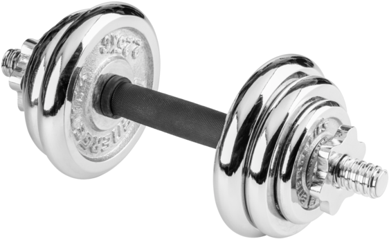 Premium 10kg Chrome Set - Dumbbell (571x571), Png Download