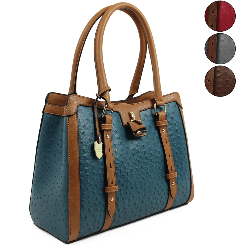 London Fog Lancaster Triple Satchel - London Fog Purse (864x864), Png Download