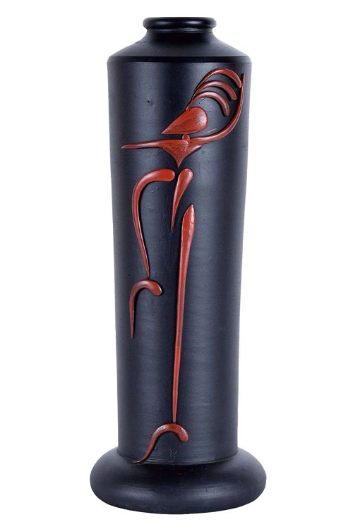 Terracotta Cylindrical Flower Vase - Water Bottle (500x750), Png Download