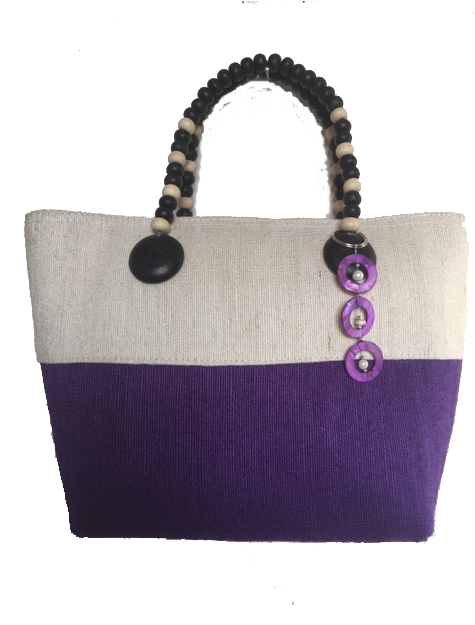 Abaca Hand Bag Purple - Tote Bag (480x640), Png Download