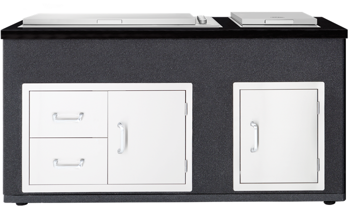 Outdoor Kitchen With Bbq And Side Burner - Beefeater Artisan Proline (800x500), Png Download