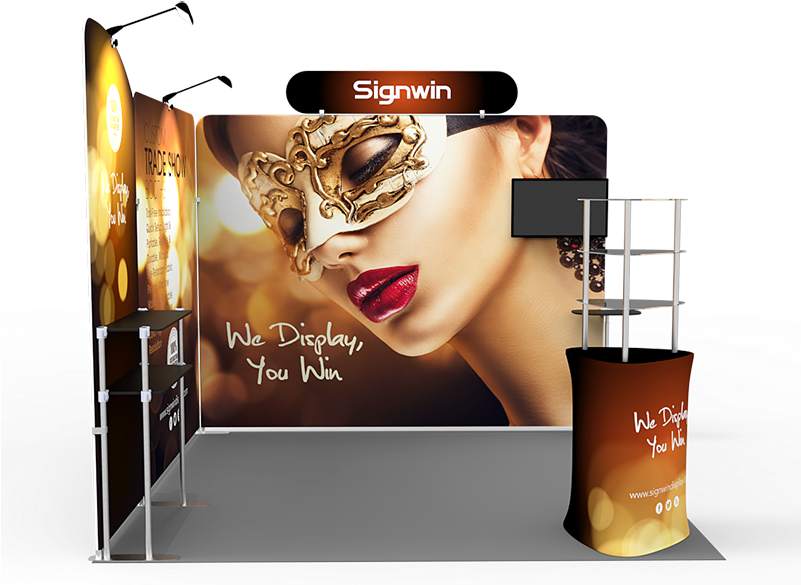 10x10ft Custom Corner & Element Trade Show Booth T - Banner (800x600), Png Download