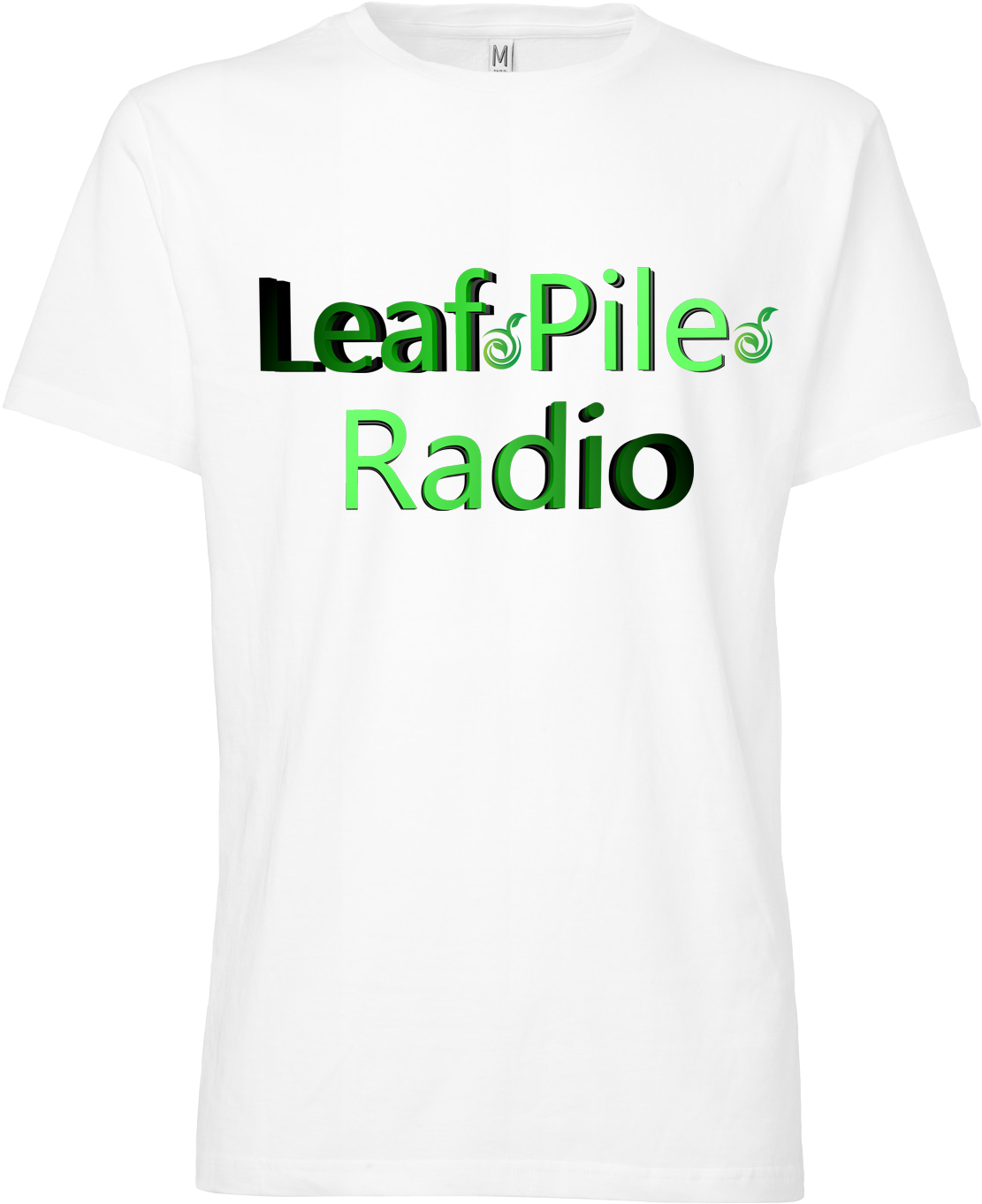 Leaf 2 White - Cuello Redondo Polos (1500x1500), Png Download