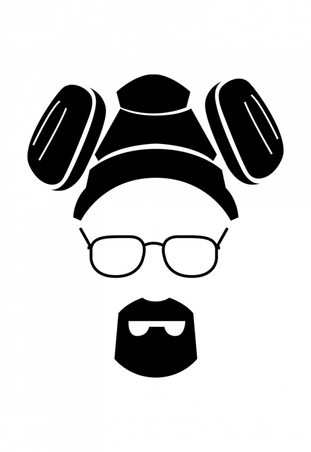 Bb2 - Walter White Silhouette (613x891), Png Download