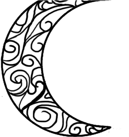 Drawn Moon Crescent - House Of Night Moon Tattoo (640x480), Png Download