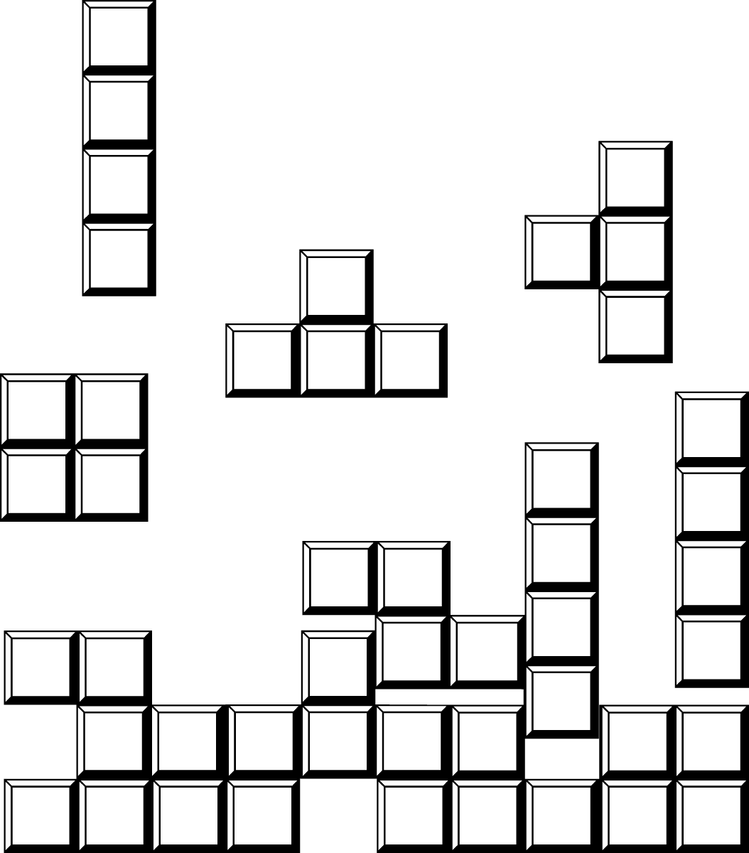 Wall Decal Tetris Puzzle - Cross (1054x1200), Png Download