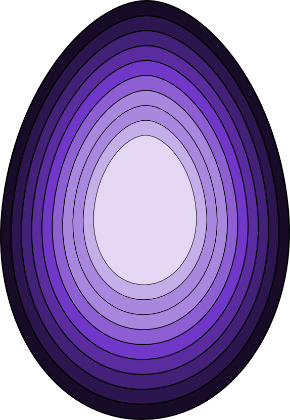 Easter Egg And Scalloped Circles - Circle (574x831), Png Download