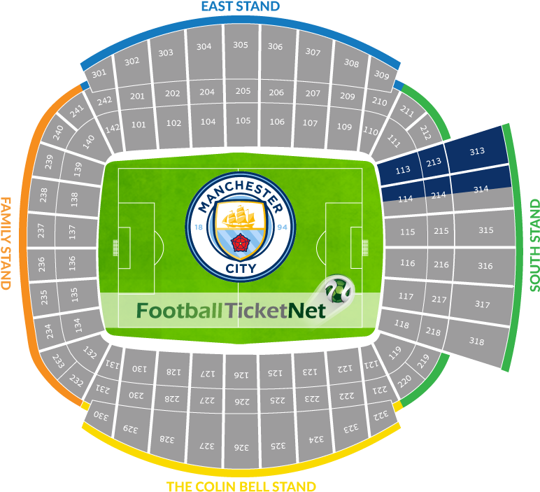 100% - Man City Stadium Plan (923x721), Png Download