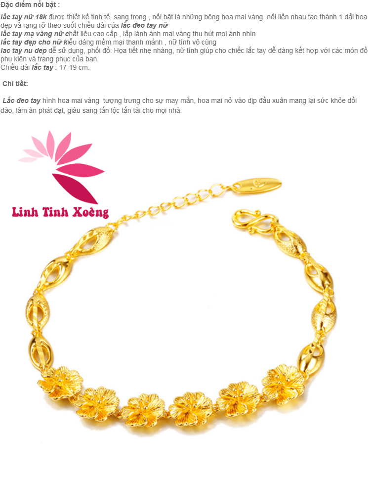 Tảo Vàng Hay Tảolắc Tay Hoa Mai Vàngđèn Tạo Hình Tạo - Bracelet (750x1000), Png Download