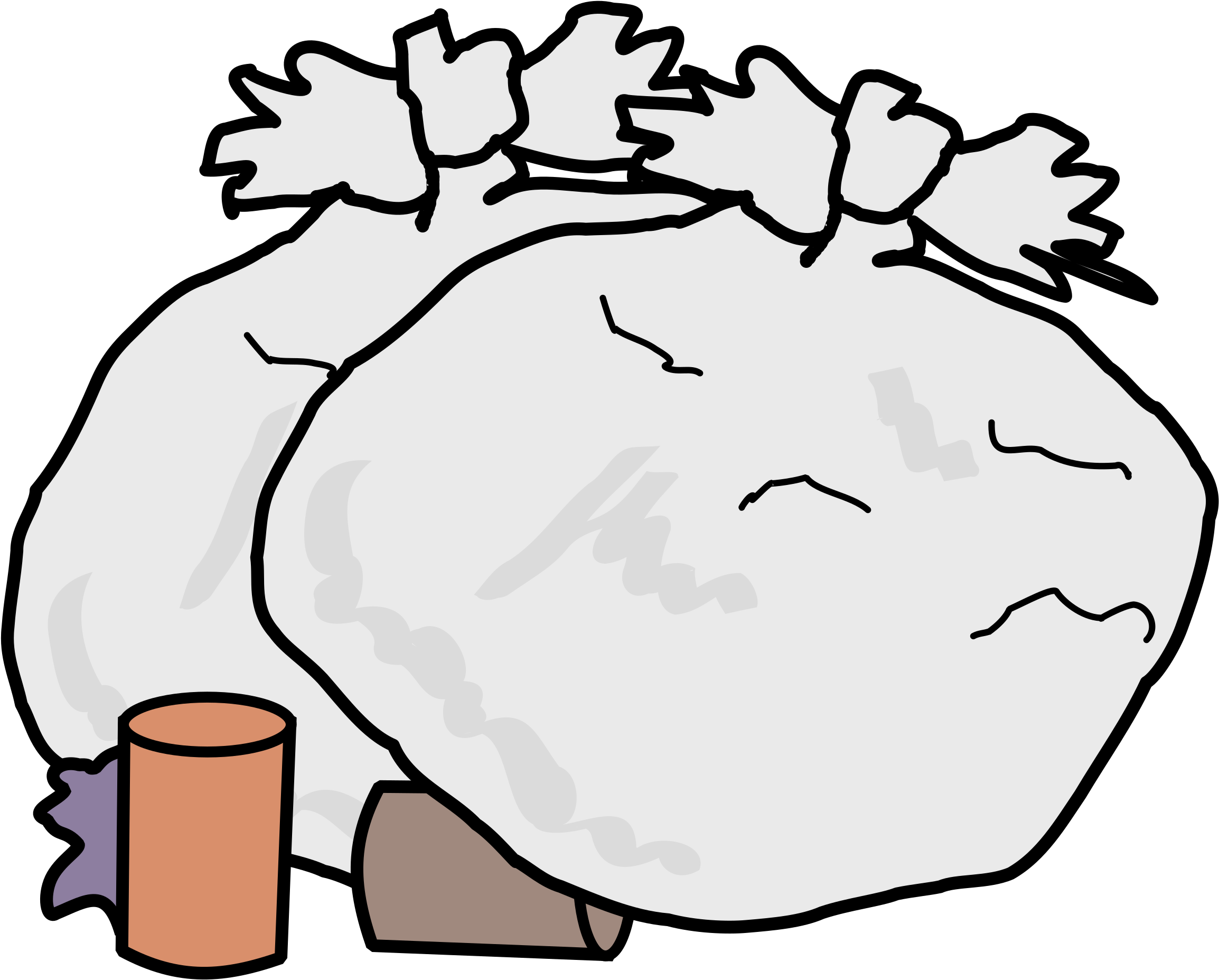 Big Image - Rubbish Clipart Black And White (2400x2277), Png Download