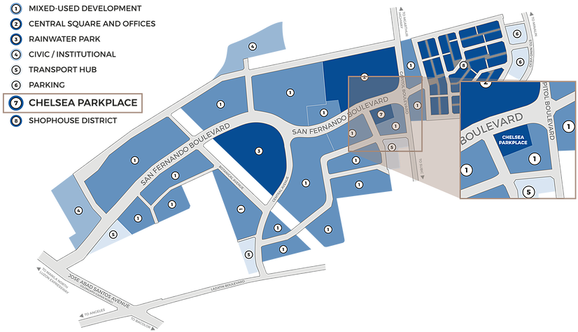 Chelsea Parkplace Location - Plan (848x501), Png Download