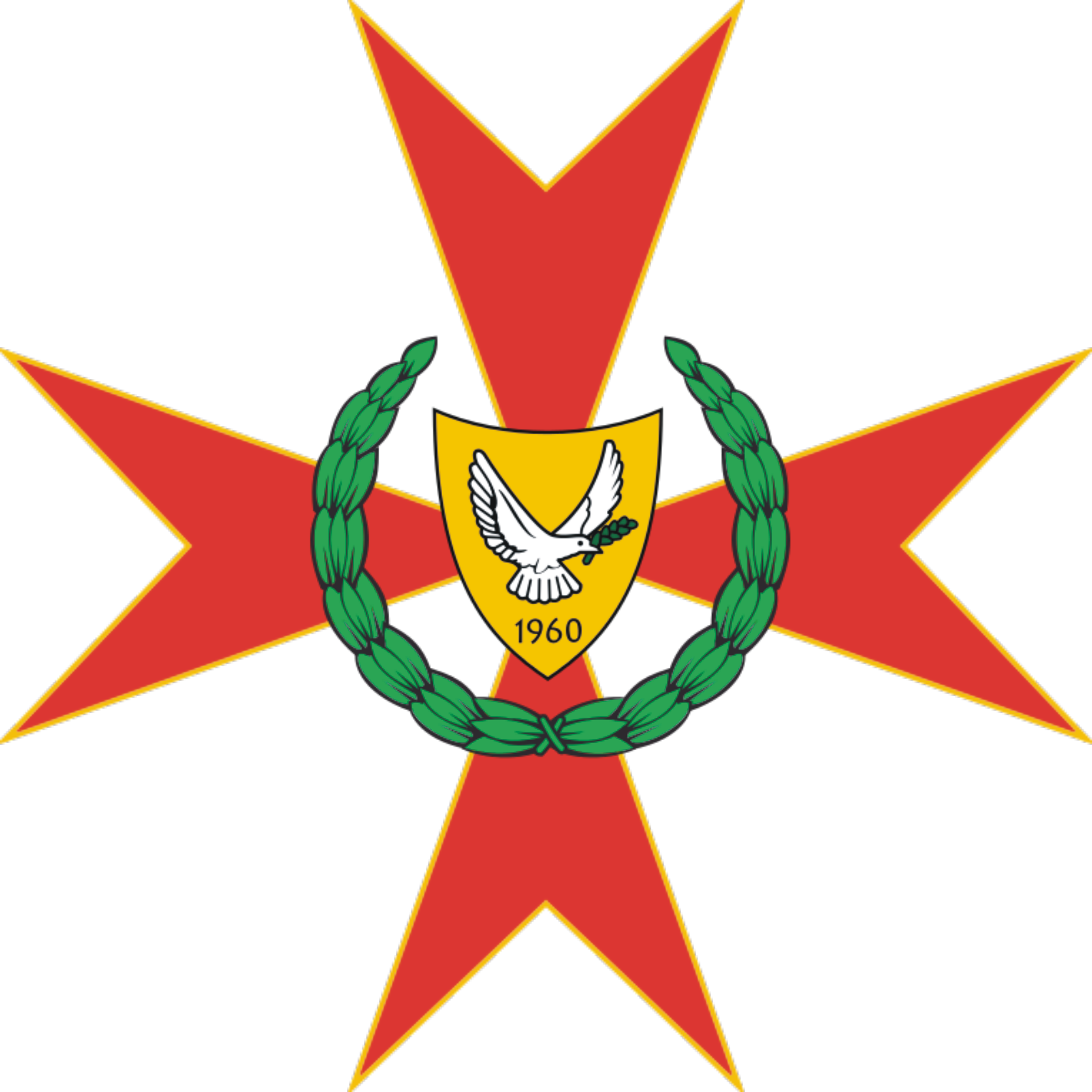 Malta Cyprus Star Tt - Cyprus (2188x2188), Png Download