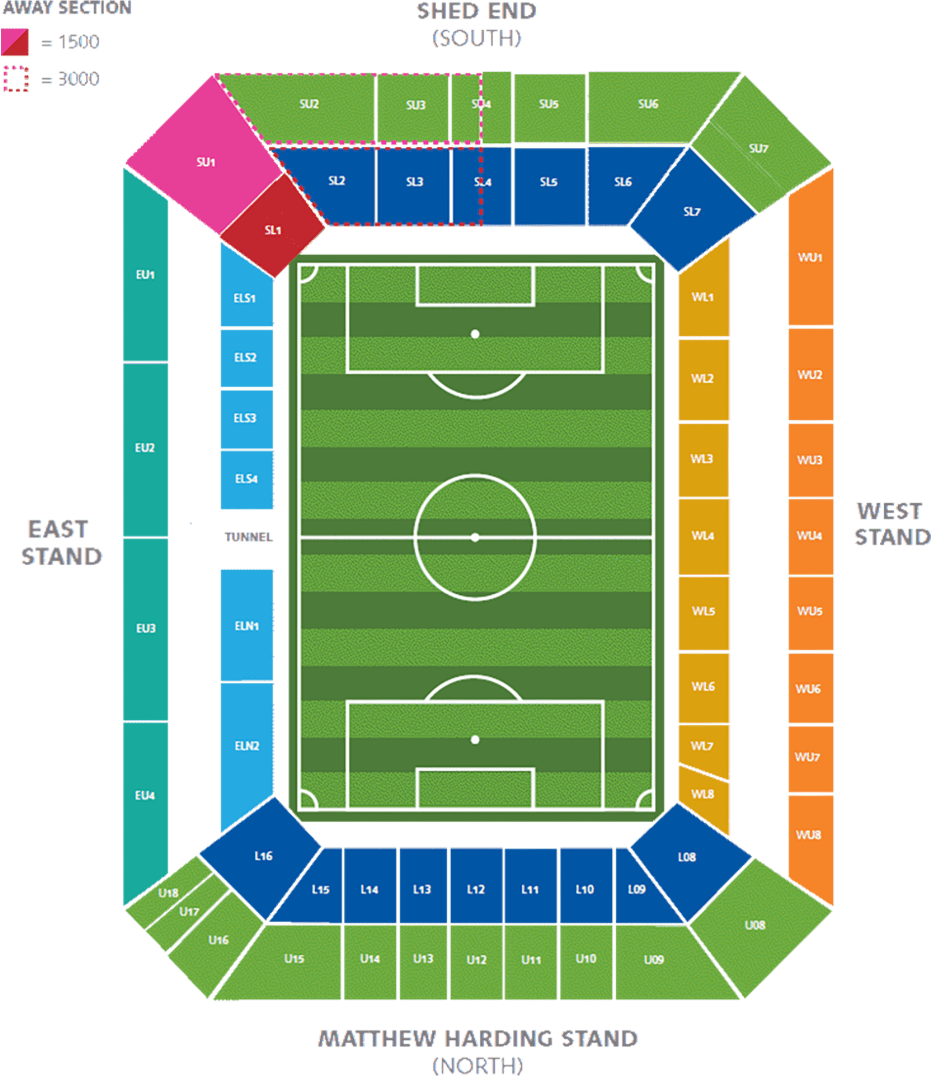 Seating Plan - Chelsea Stamford Bridge Seating Plan (2000x2314), Png Download