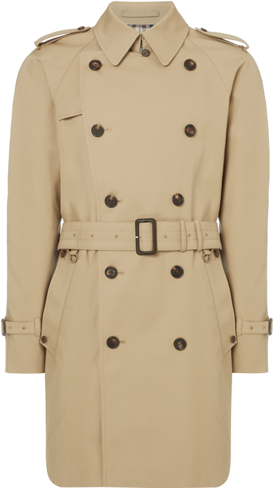 Corby Double Breasted Trench Coat - Coat (584x764), Png Download